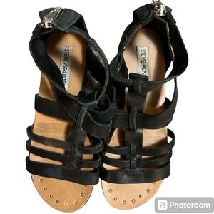 Steve Madden Gladiator Inspired Ankle Zip Sandals